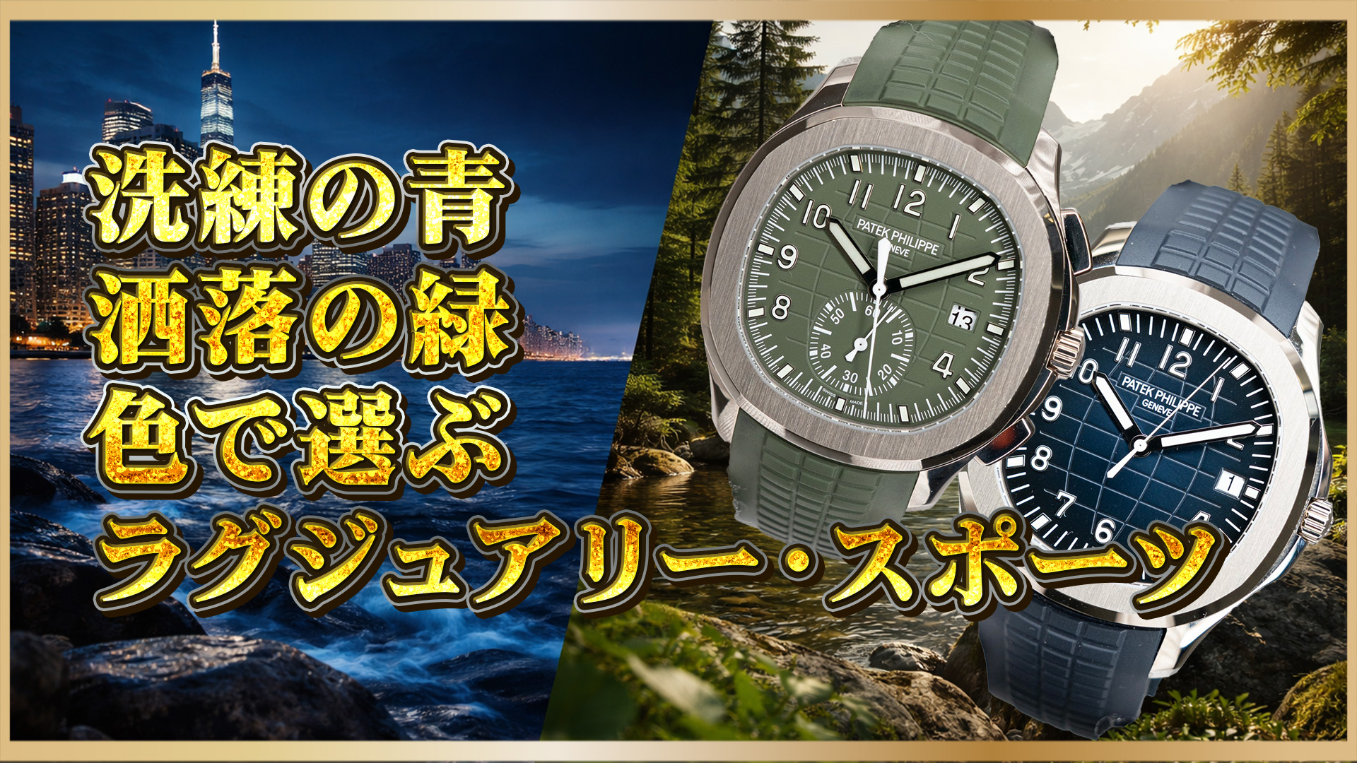 【WG×ジャンボ】パテック フィリップ「アクアノート 5168G」2大カラー比較— 5168G-001（ブルー）と5168G-010（カーキ）が映す、“ラグジュアリー・スポーツ”の現在地 —