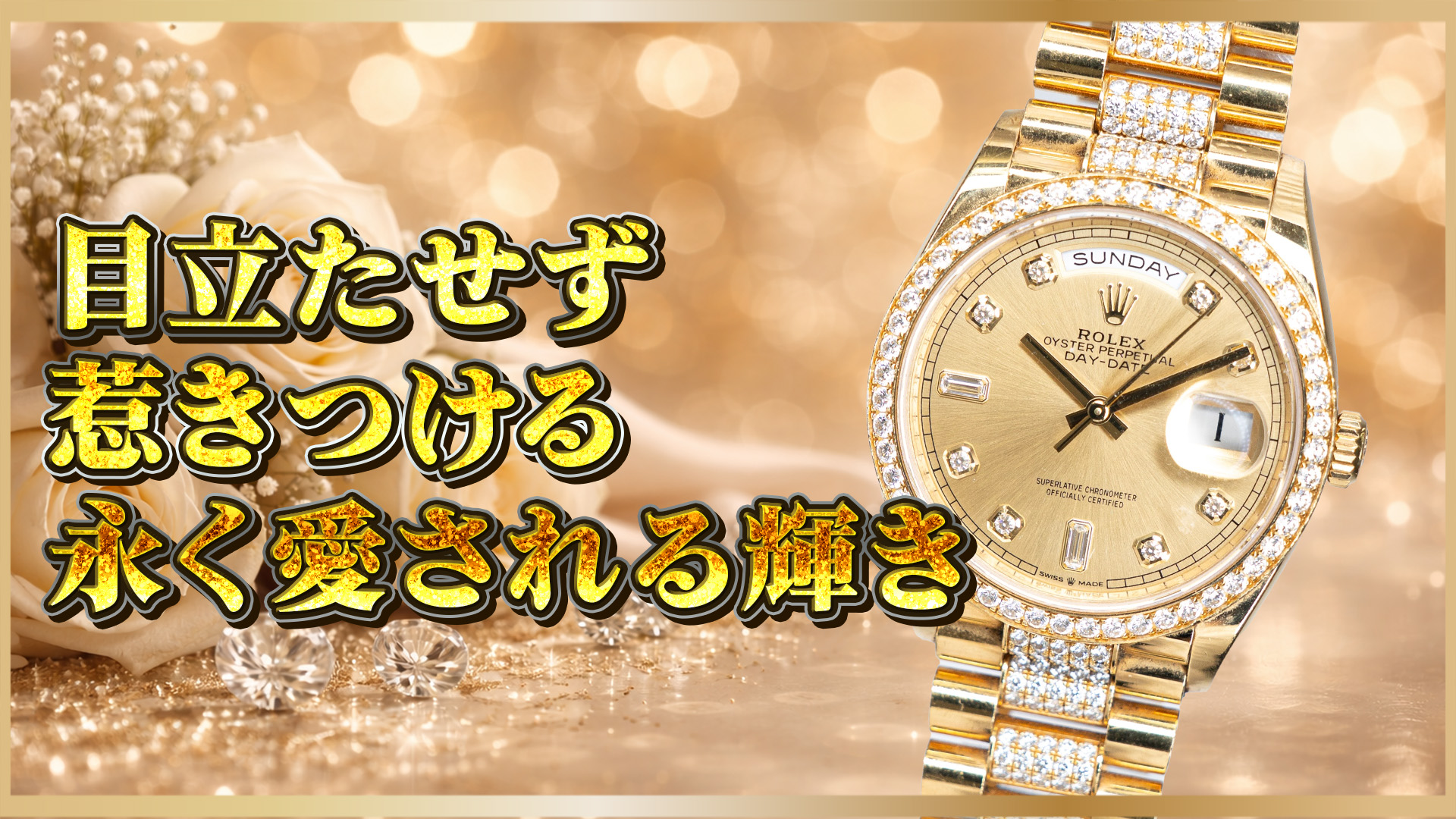 【黄金の祝祭】シャンパン×ダイヤが完成させるデイデイト36の到達点
